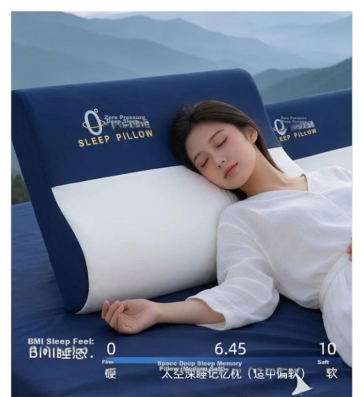 MiiOW Dual-Color Deep Sleep Neck Support Memory Pillow for Cervical Spondylosis, Single Piece 30*50cm 5