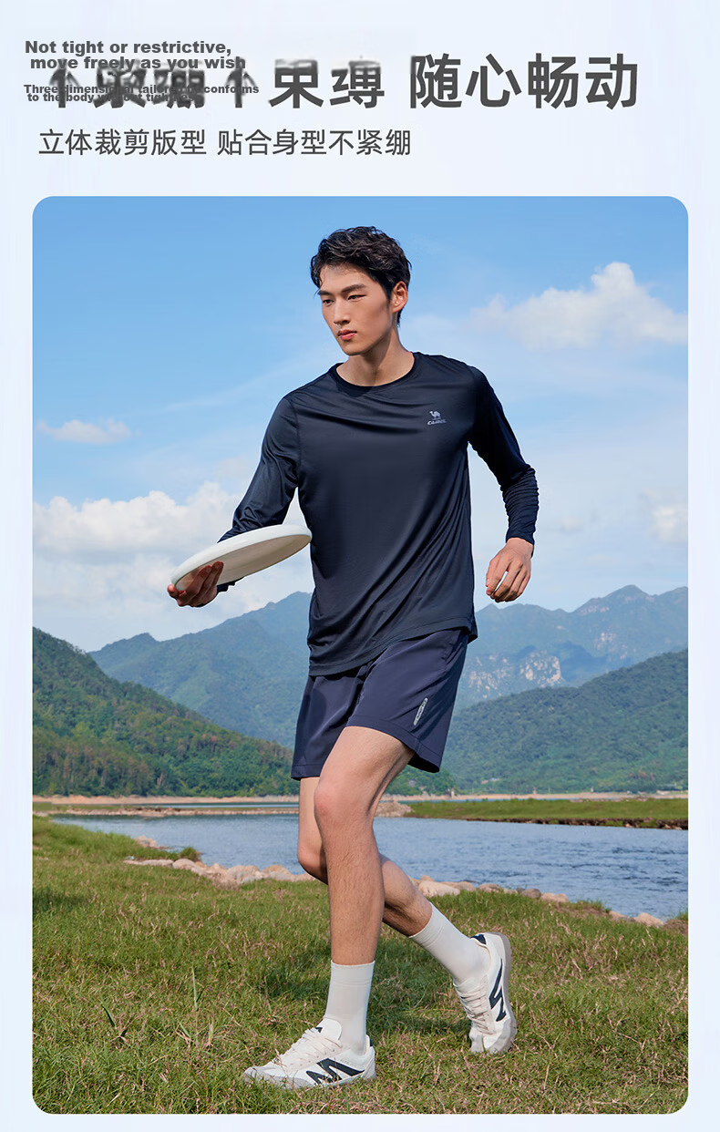 CAMEL Long Sleeve Quick-Dry T-Shirt for Women Running Fitness Crew Neck Sports Top C25CAVL6001 Pink Purple M 8