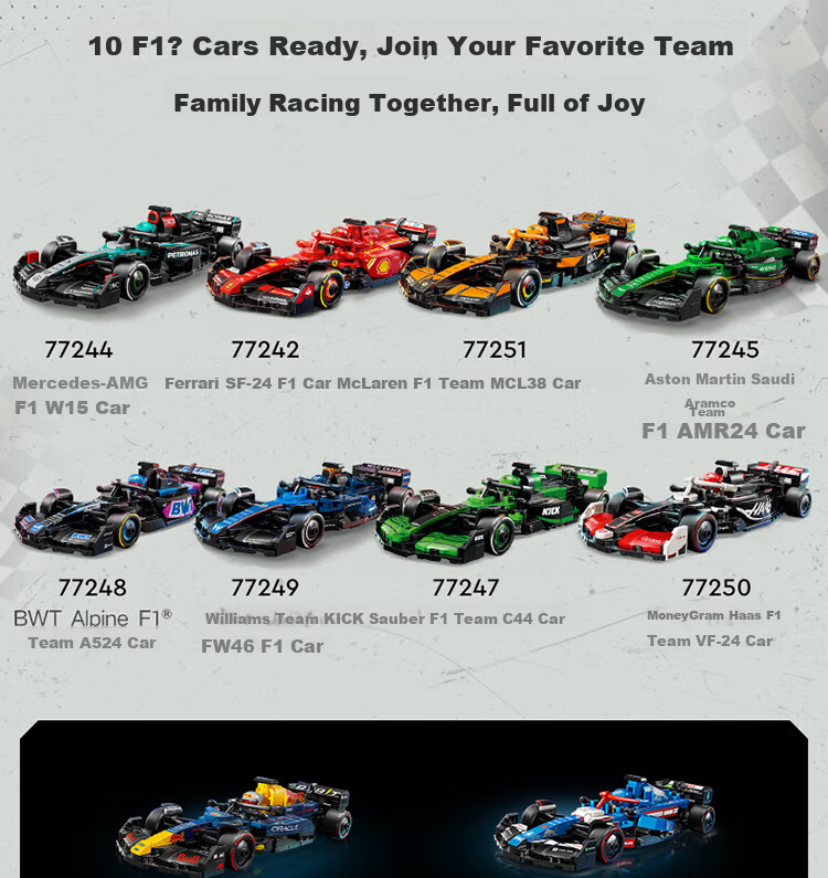 LEGO Building Blocks Racing Series 77242 Ferrari F1 Race Car Kids Boys Girls Toy Birthday Gift 8