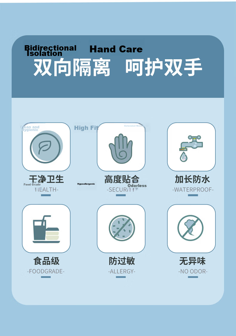 INTCO Disposable Gloves Synthetic Gloves 100 Medium-Sized Household Cleaning Yellow Medical Doctor Examination Gloves 2