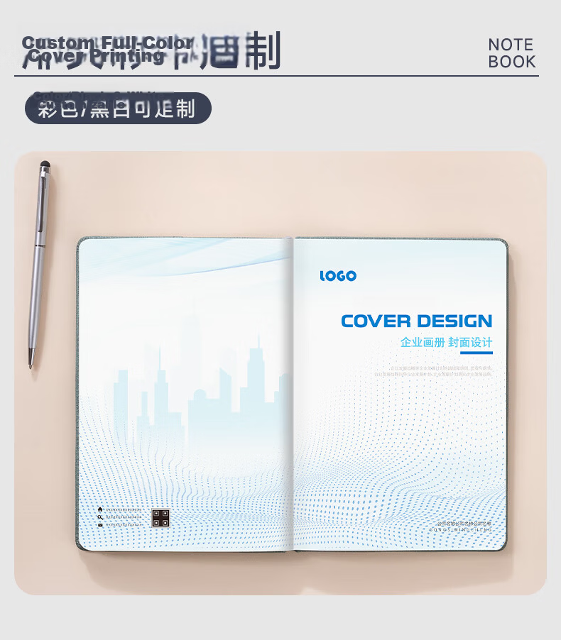 A5 Thickened 280-Page Vintage Leather Notebook Business Journal Work Diary Meeting Notes Office Stationery Customizable 3