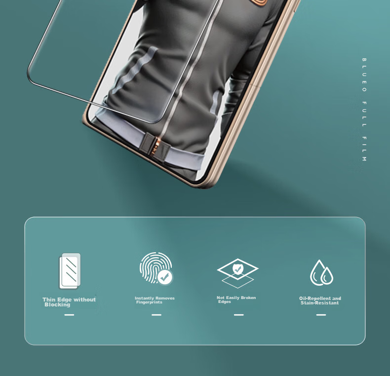 Mr. Blue Gorilla Honor Magic8 Pro Air Screen Protector Magic8ProAir Tempered Glass Film [Ultrasonic Fingerprint Unlock] HD Drop-Resistant Phone Protective Film 3