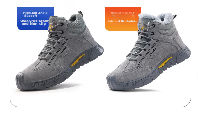 BlueOwl Shield Men's Summer Breathable Lightweight Anti-Smash Steel Toe Anti-Puncture Comfortable Non-Slip Work Shoes D0266FN-1 Size 40 12