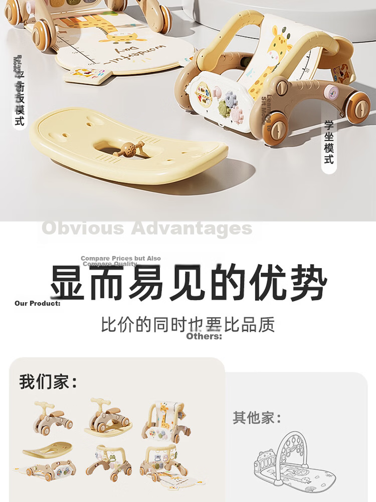 Feibei Baby Piano Foot Pedal Fitness Frame Toy 0-6 Months Newborn Gift Baby Full Moon First Birthday Present 2
