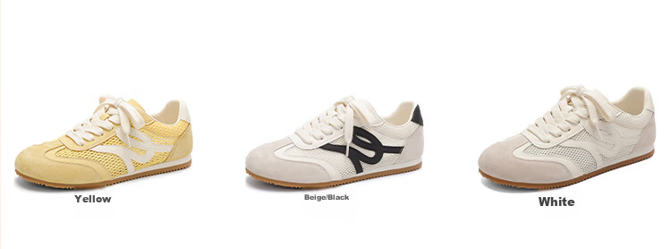 Zhuoshini Women's Mesh Breathable Flat Casual Sneakers Versatile Sports Shoes White Size 38 4