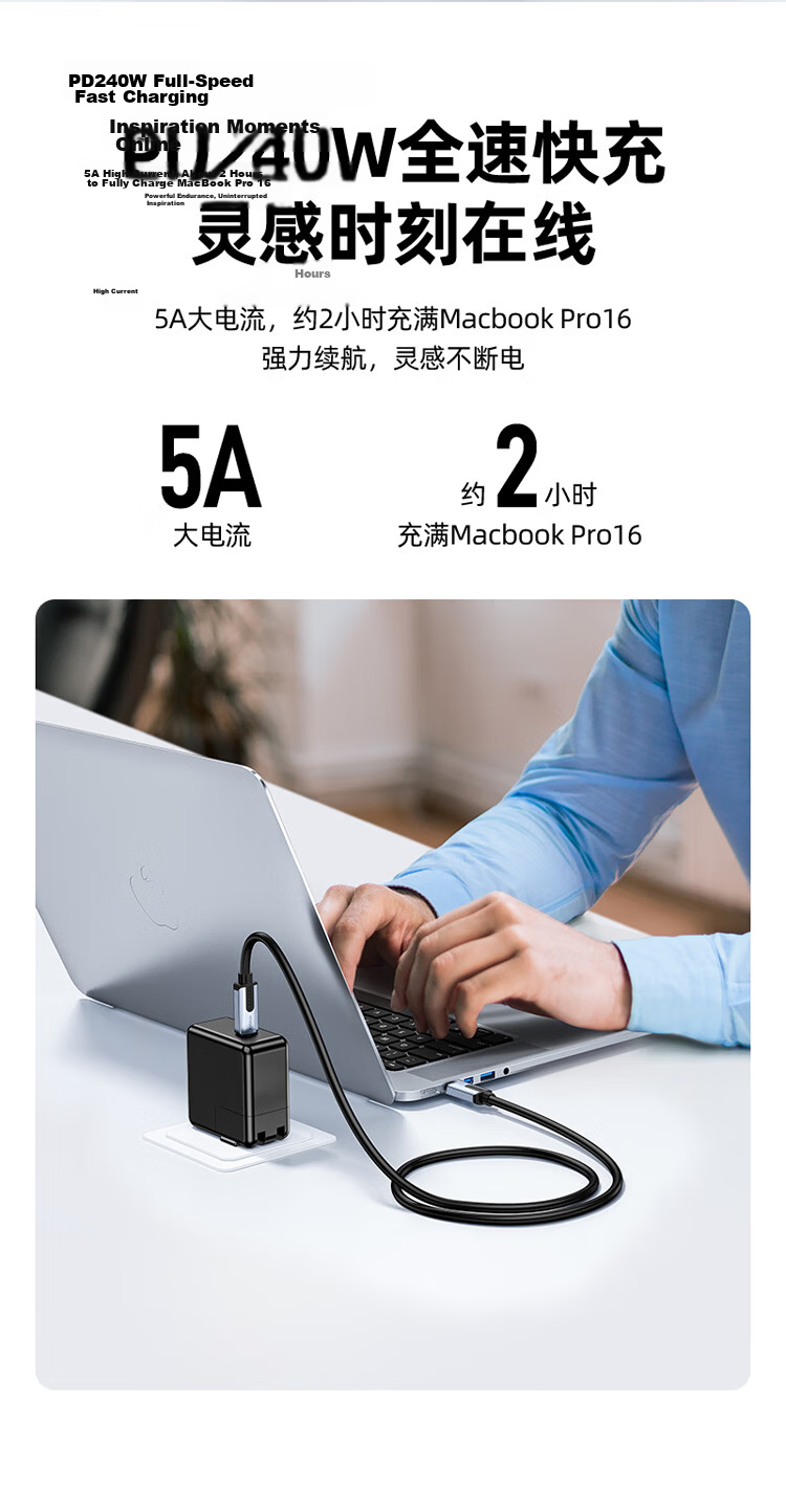 Sanze Multifunctional Type-C Dual-Head Data Cable PD 100W Fast Charging, Screen Casting, Transmission Compatible with Thunderbolt 4/3 for Apple Huawei Phones, Laptops, Monitors 0.5m 6