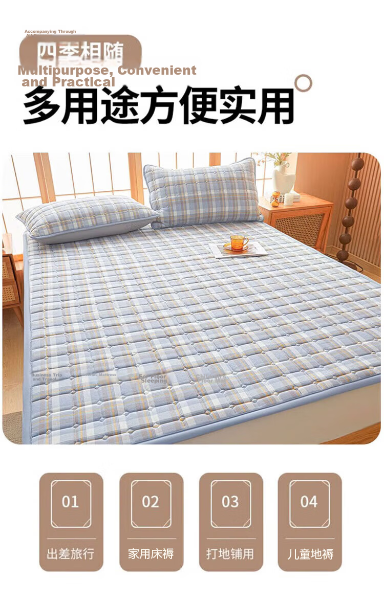 Wuyinliangpin Class A Xinjiang Cotton Mattress, Antibacterial Bed Cover, Foldable, Double Bed for Home Use, 1.8*2 Meters 10