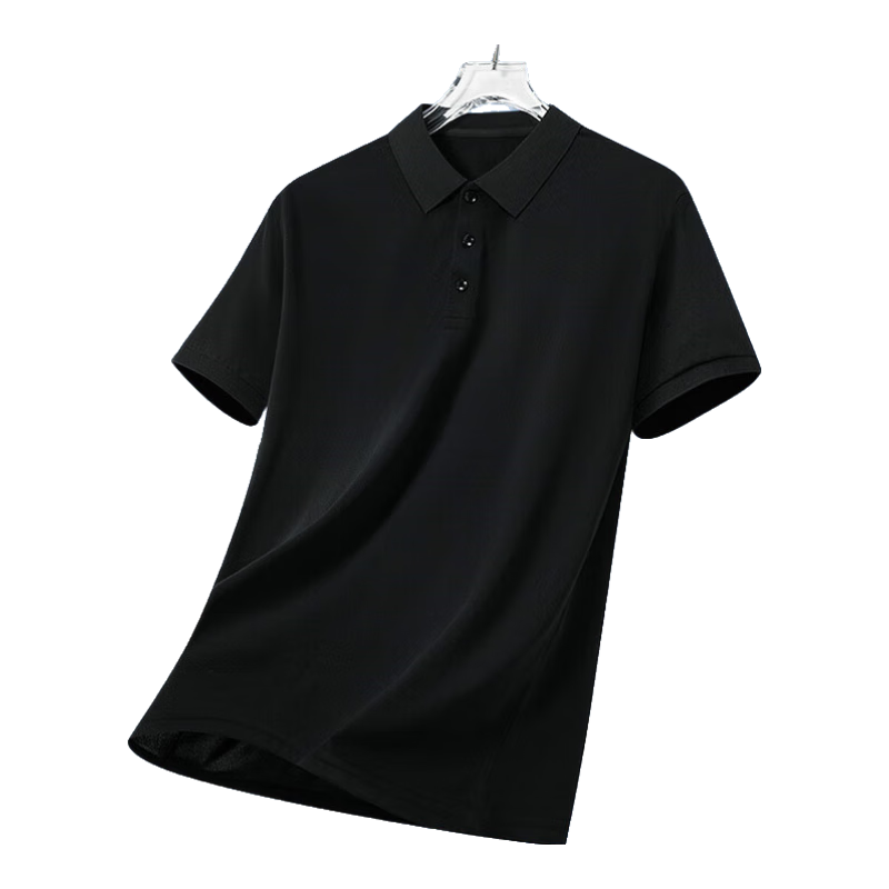 Jeanswest Men's Short-Sleeve Polo Shirt, Summer Loose Lightweight Casual Business Versatile Ice Silk Quick-Dry T-Shirt Sports Top for Me