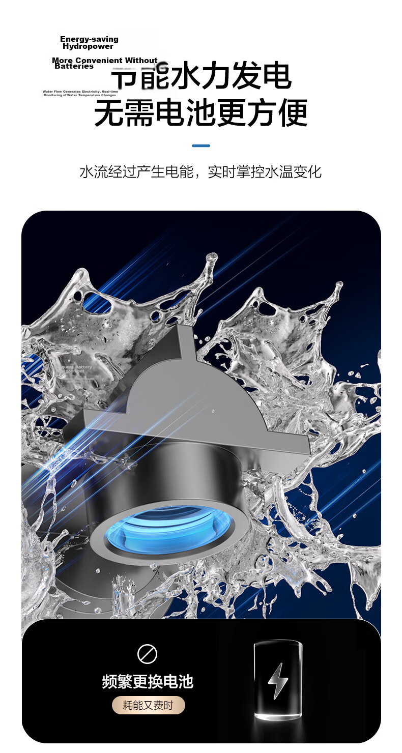 HEGII Basin Faucet Three-Function Wide Waterfall Pull-Out Lift Rotatable Hot and Cold Faucet DML906-115B 6
