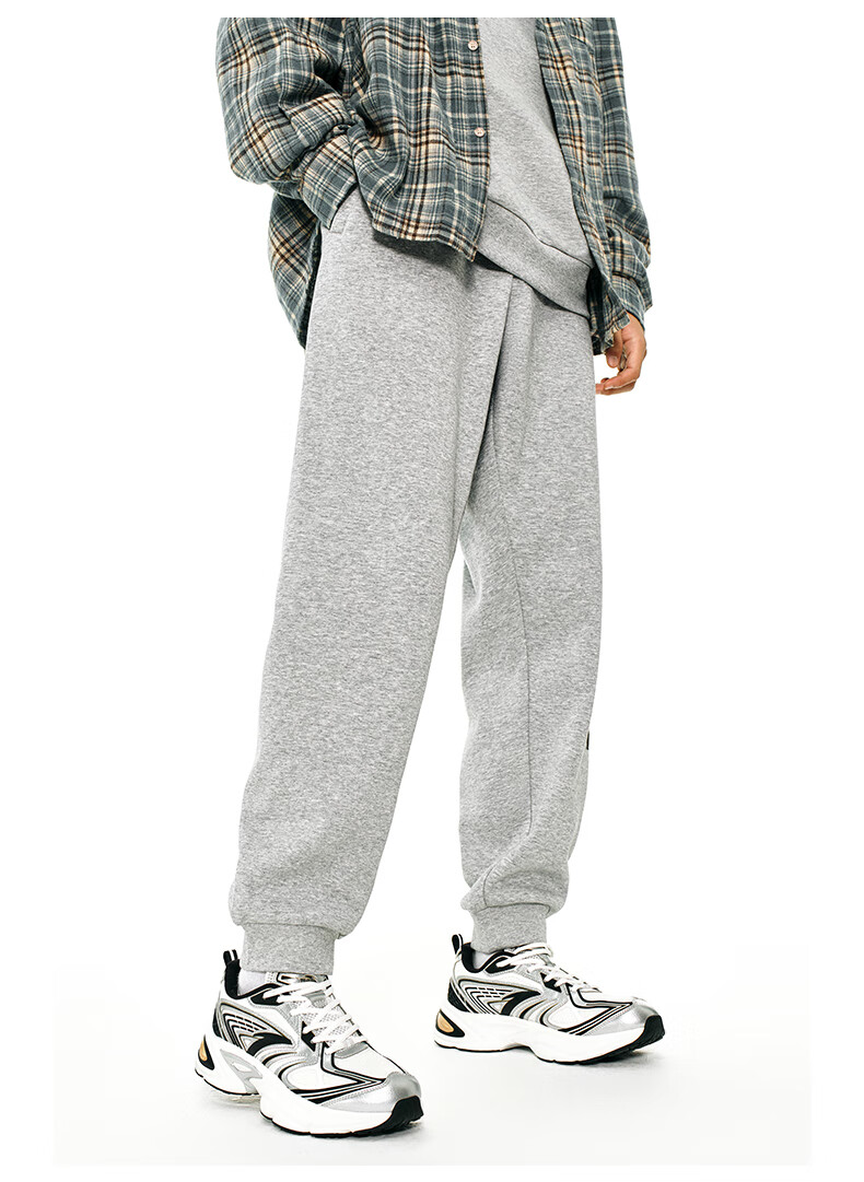 ANTA Fleece-Lined Sweatpants for Men, Winter New Style Knitted Sports Trousers, Casual Joggers, Versatile Men's Pants 22