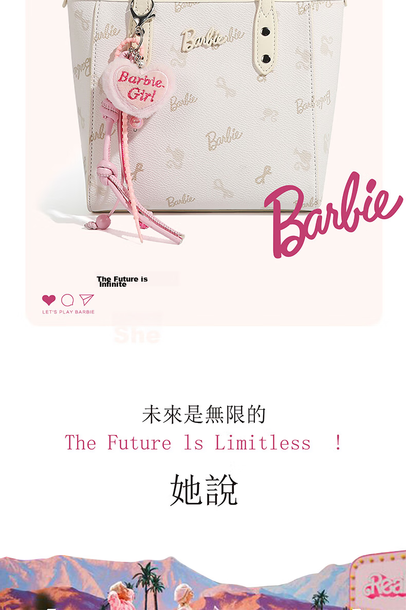 Barbie 2026 New Printed Crossbody Shoulder Bag Small Tote for Girls Birthday Gift for Best Friend Sister Girlfriend 2