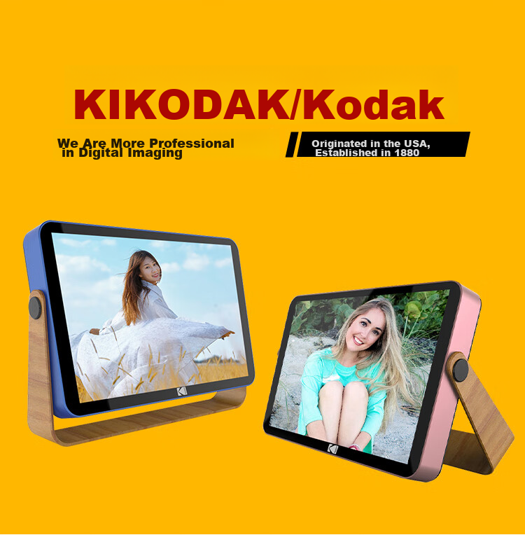 KODAK 108V Digital Photo Frame 10.1-inch HD Touchscreen Electronic Album Creative Gift Photo Video Player Rechargeable/Plug-in Ocean Blue 2