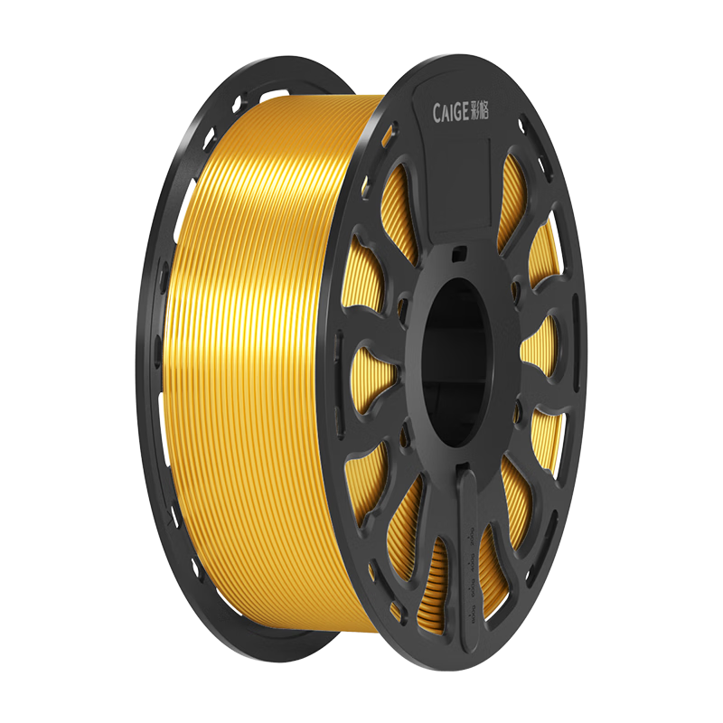 Caige 3D Printing Filament Silk PLA+ 1.75mm Compatible with Tazhu, Creality, Anycubic, Zongwei Cube, Aurora, DIY Printer Filament Gold 1kg