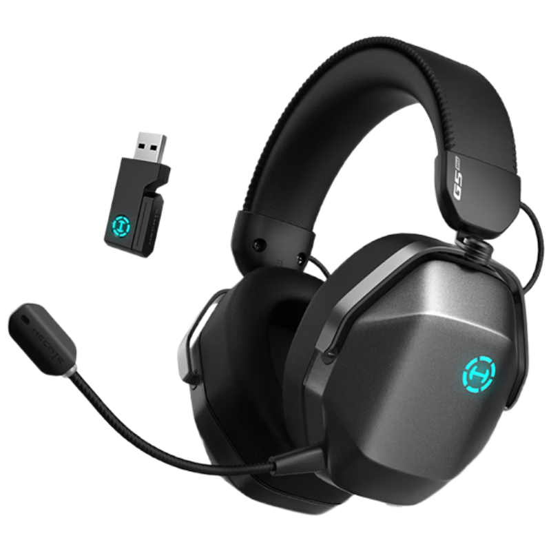 EDIFIER HECATE G5 MAX Wireless Edition 2.4G Wired Bluetooth Quad-Mode THX Sound Over-Ear Wireless Gaming Headset for PC FPS PUBG Delta Gray