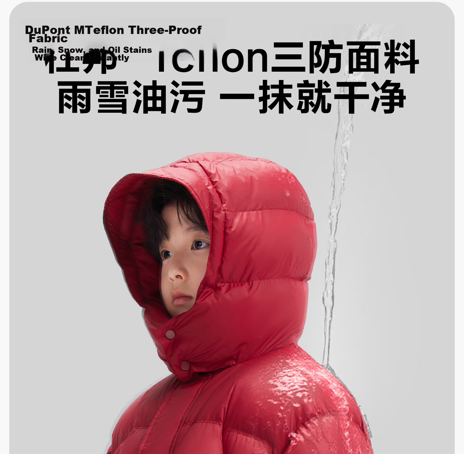 Zuo Xi Boys' Winter Down Jacket New Warm Children's Three-Proof Hooded Puffer Coat Red 140 New Year Outfit 11