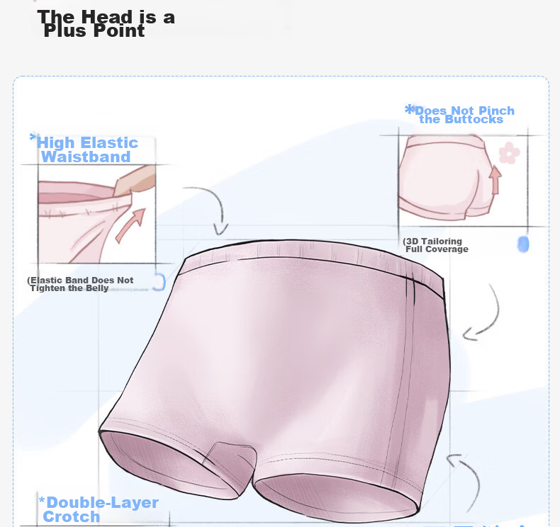 Nido Bear Girls' Cotton Boxer Briefs Children's Four-Point Underwear Toddler Girls Soft Breathable Shorts 5