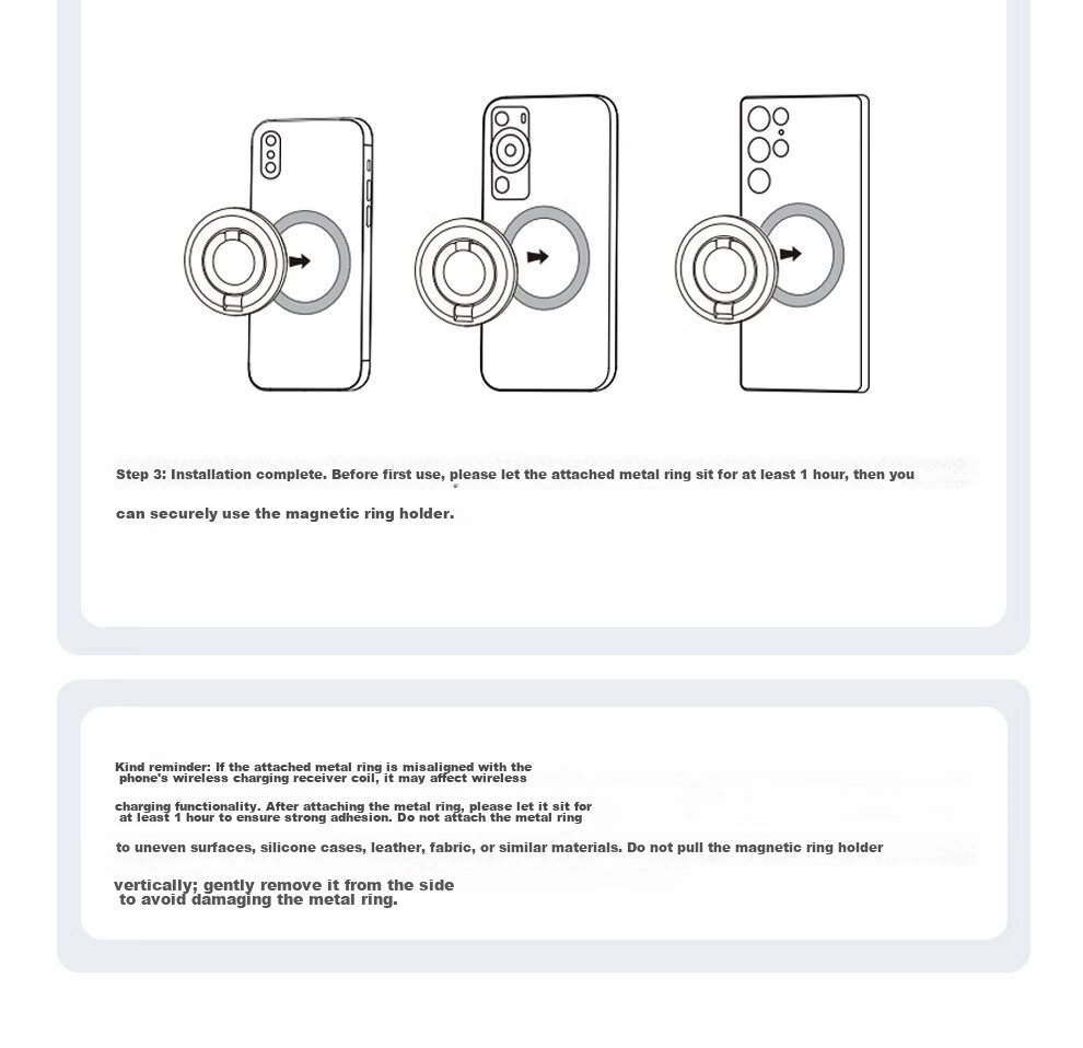 Jingxuan JD Self-Owned Brand Double Ring Magnetic Phone Holder White Double-Sided Ring Buckle MagSafe Back Sticker New Apple 16/17 Tablet Car Desktop Portable Shooting 14