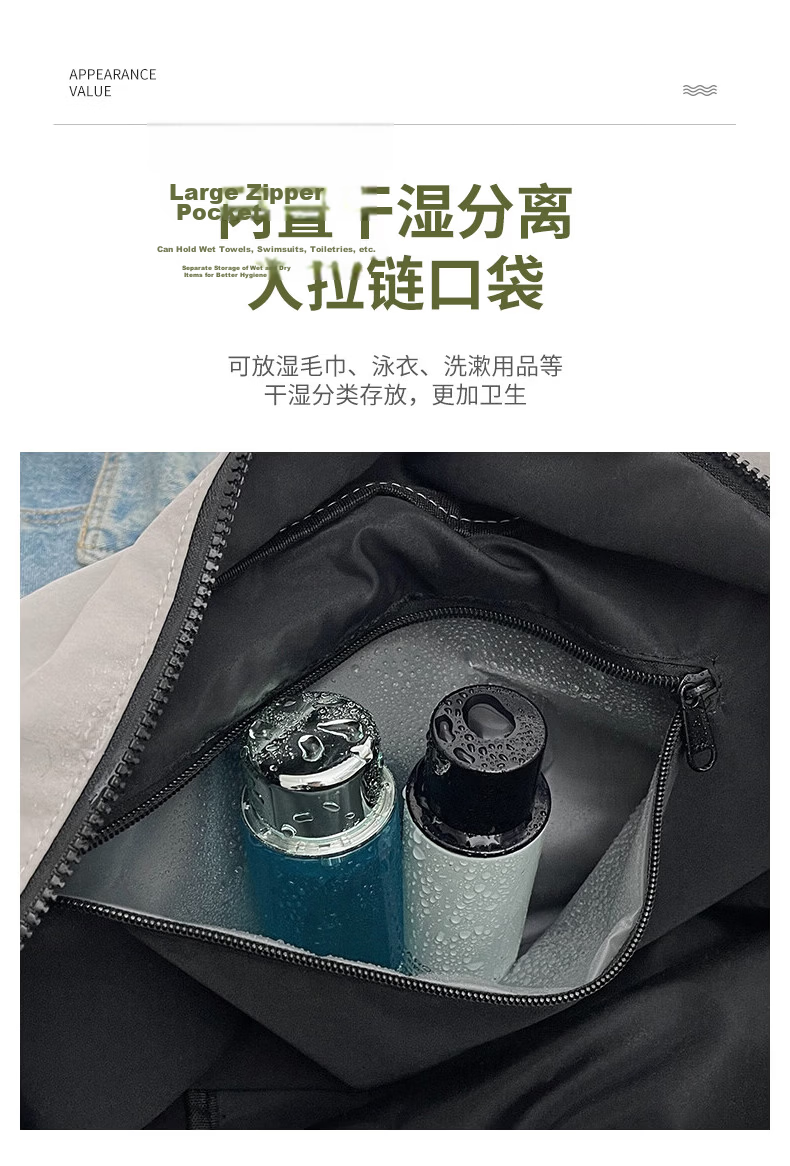 40,000 KM Travel Bag Large Capacity Expandable Luggage Sleeve Maternity Gym Handheld Crossbody Bag for Men and Women 5