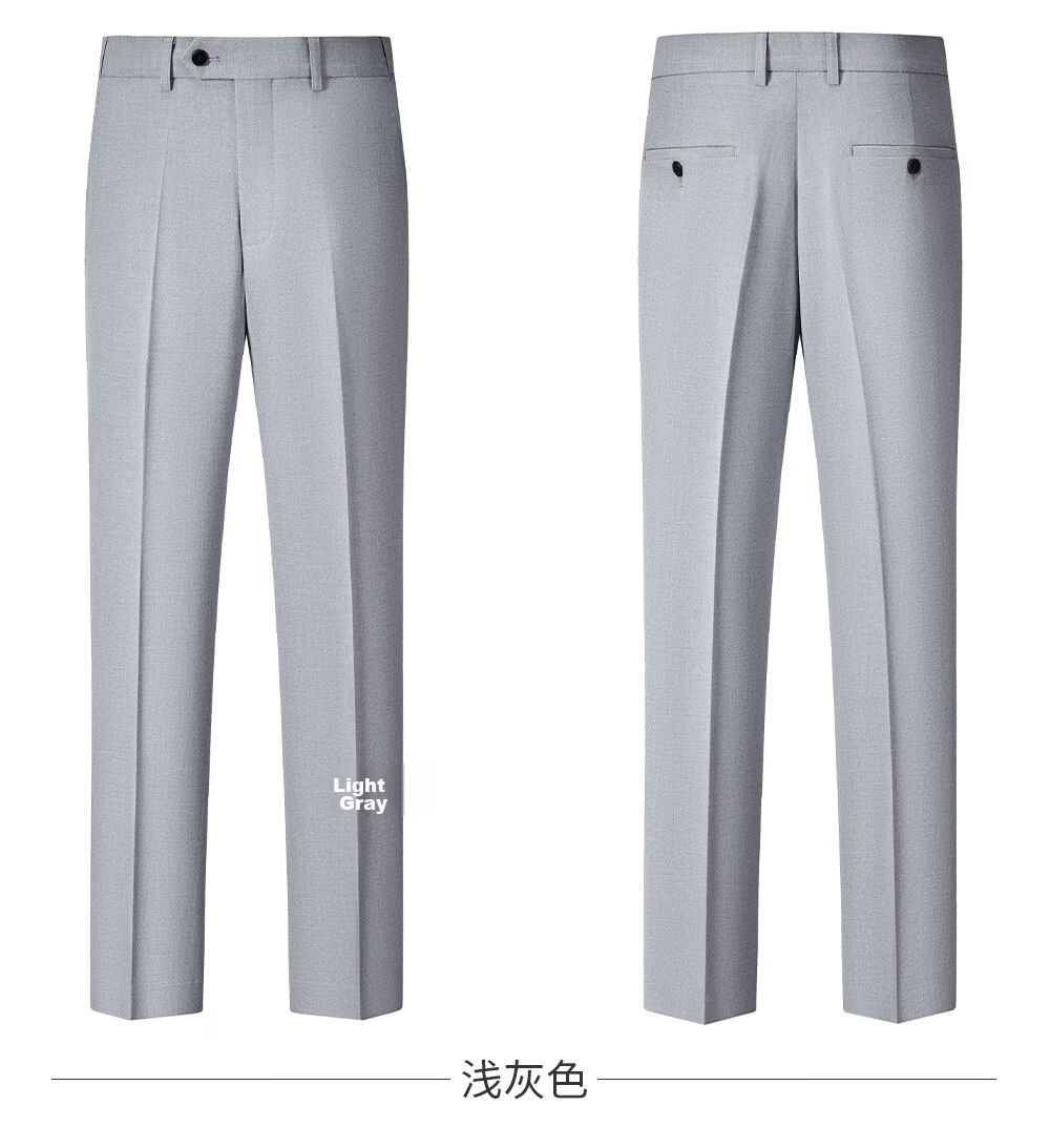 ROMON Men's Business Suit Set Blazer + Vest + Trousers Light Gray XL 44