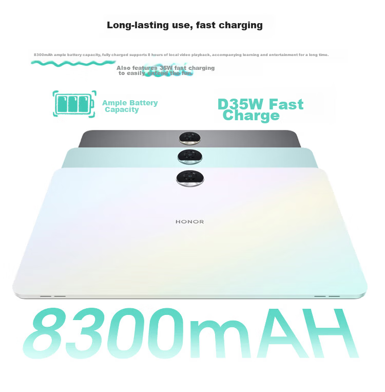 HONOR Tablet 9 Standard Edition [Subsidies], 12.1-Inch Tablet Computer, 8+128GB, 2.5K Eye-Protection Full Screen, Professional Education Protection, Sky Blue Color 9