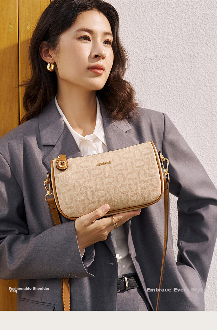 Aokang Women's Bag 2026 Trendy Retro Dumpling Bag Luxury Crossbody Shoulder Bag Birthday Gift for Girlfriend Wife 2