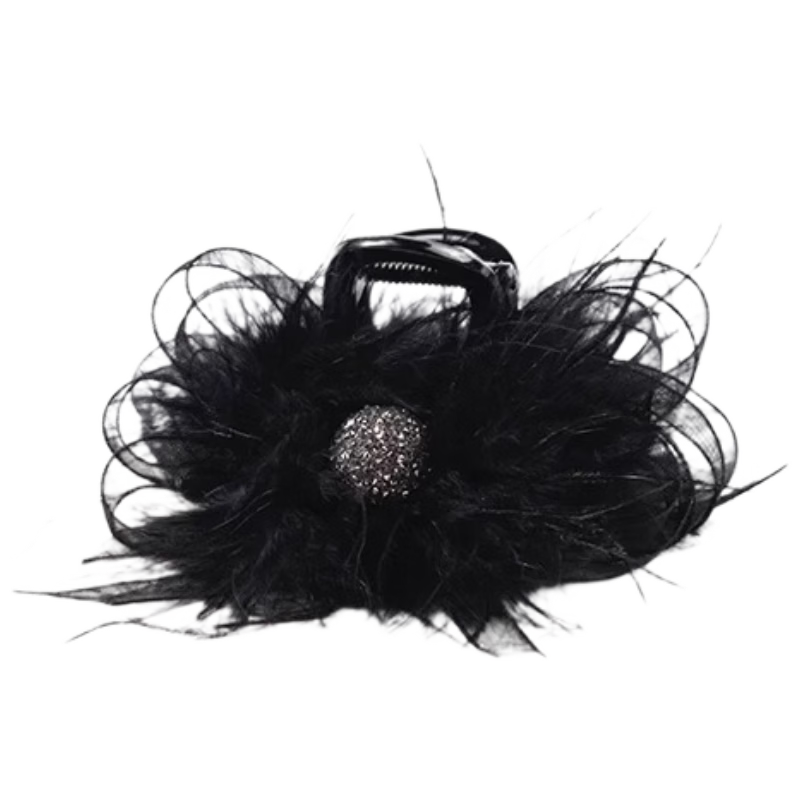 CHIMERA Large Feather Hair Claw Clip Women’s Hair Bun Clip Shark Clip for Back of Head Hair Volume Hair Accessory Birthday Gift for Women