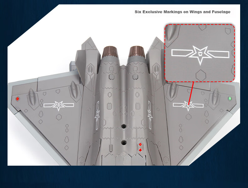 Terebo Aviation Cultural Creative Authentic 1:100 J-20 Fighter Jet Alloy Simulation Aircraft Model Airshow Veteran Commemorative 11