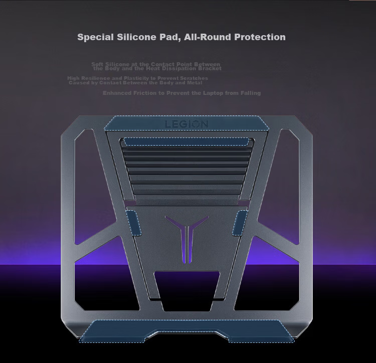 Lenovo Xiaoxin F5 Fan Cooling Stand, Dual Fans Efficient Cooling, Stepless Height Adjustment, Compatible with Apple, Huawei, Xiaomi, Lenovo Legion Y7000p/r9000p, Lai Ku Dou Zhanshe 9