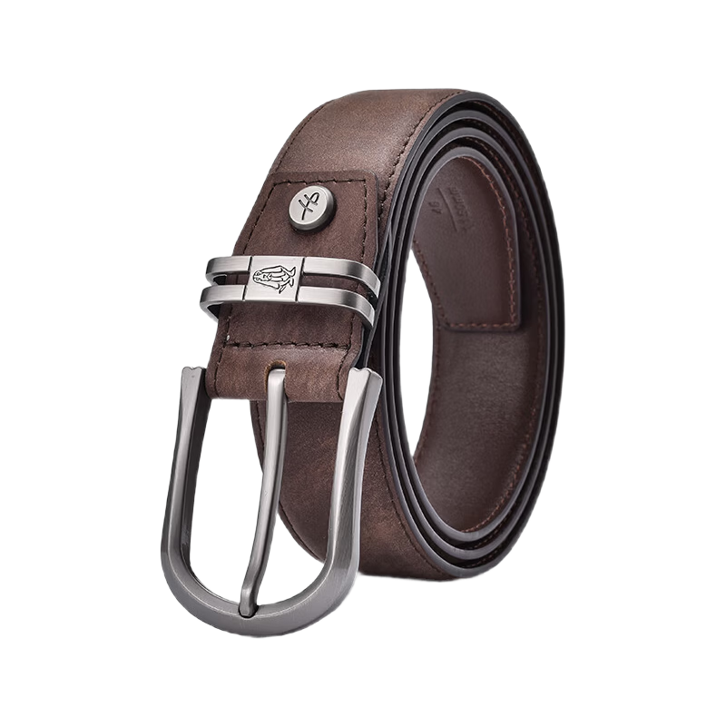 Hush Puppies Men's Leather Belt Simple Classic Versatile Birthday Gift for Boyfriend with Practical Gift Box