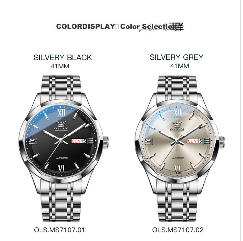 OLEVS Swiss Certified Men's Automatic Mechanical Watch Imported Movement 2026 New Model Top 10 Brand 44