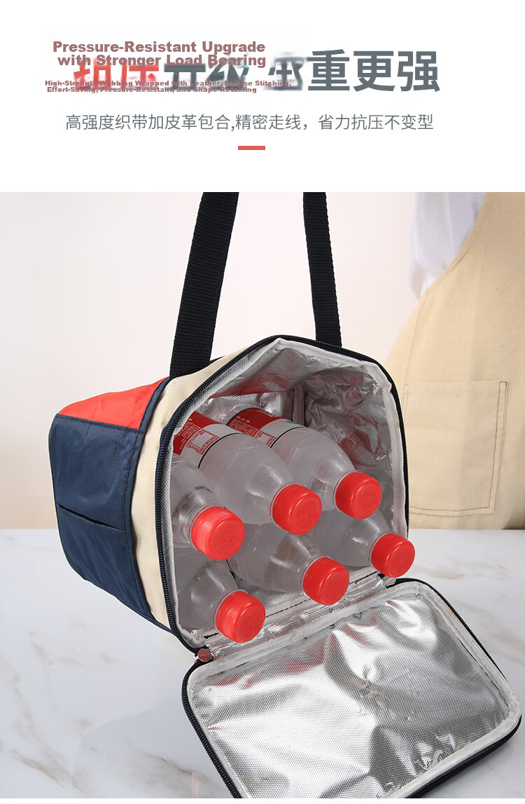 MAXCOOK Insulated Lunch Box Bag Large Capacity Portable Thermal Lunch Box Tote Bag Extra Large MCPJ2518 7
