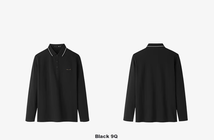 HLAHLA Men's Long Sleeve Polo Shirt 25 Lightweight Business Fashion Collar Autumn 22