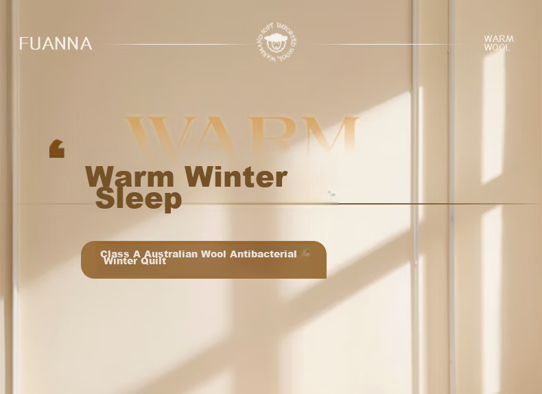 FUANNA Class A Australian Imported 51% Wool Comforter, All-Season Single Dormitory Duvet Insert, Approximately 4.8 Jin, 152*210cm 1