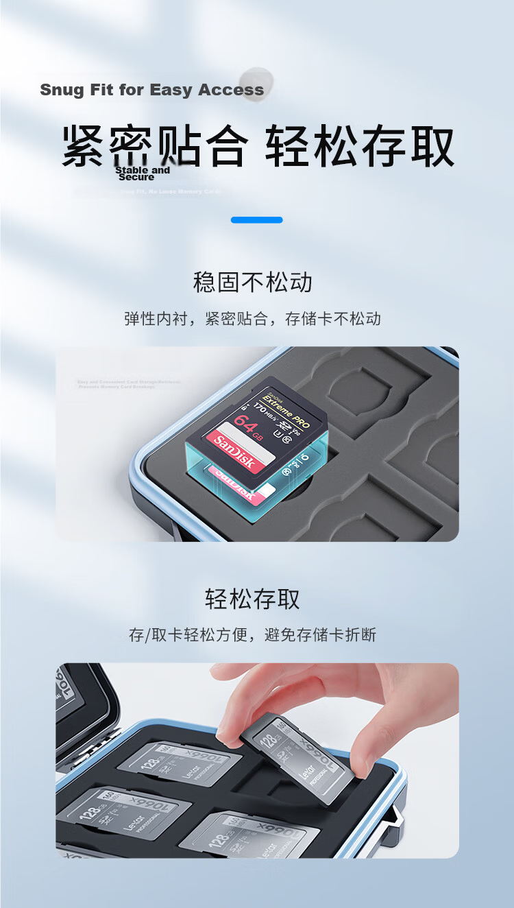 ORICO SD/TF Memory Card Storage Case Hard Drive/Camera Storage Card Protective Box Waterproof Dustproof Shockproof [12SD+12TF] 5
