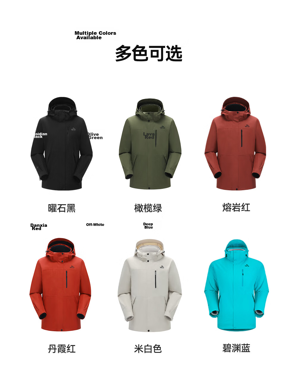 Pelliot Mountain Classic 2.0 3-in-1 Waterproof Jacket Unisex Spring Autumn Warm Coat Jacket 11340105 Blue S 18
