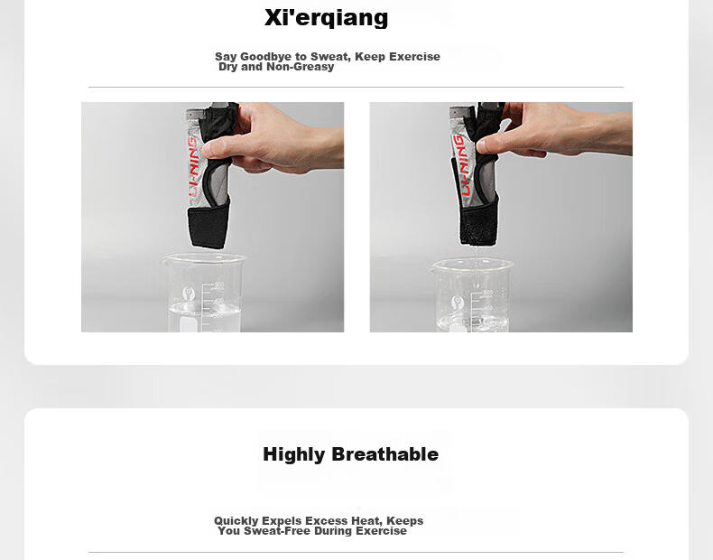 LI-NING Men's Fitness Gloves Half Finger Sports Cycling Pull-Up Bar Weightlifting Training Climbing Wear-Resistant Non-Slip 32