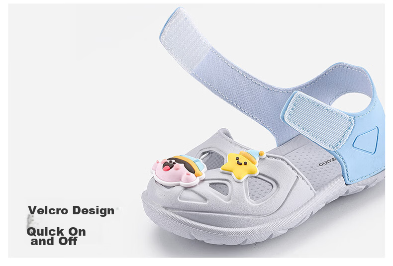 Cheerful Mario Baby Boys Summer Closed-Toe Sandals 2026 New Hollow Shoes Kids Non-Slip Soft Sole Girls Beach Shoes 11