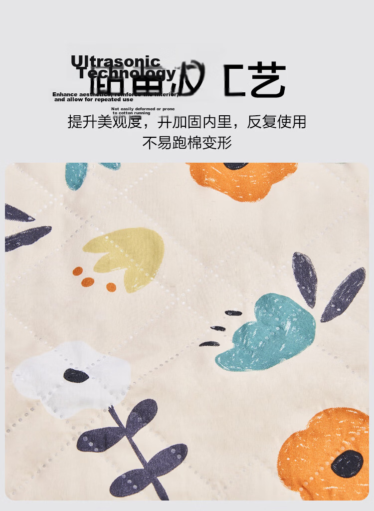 JD Jingzao Outdoor Picnic Mat Park Tent Moisture-Proof Camping Mat Ultrasonic Washable Floor Mat Floral 200x200cm 10