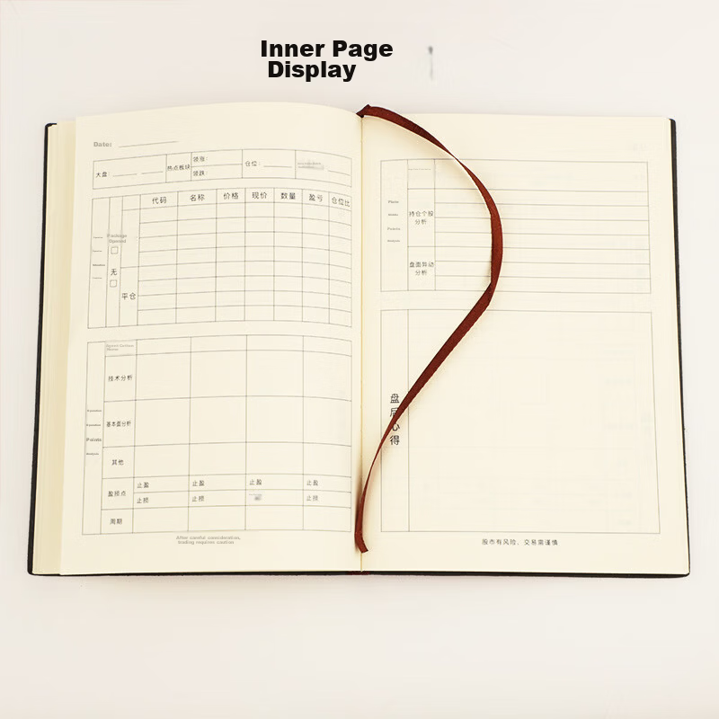 Shushan Stock Trading Record Notebook Red Stock Market Analysis Journal 4