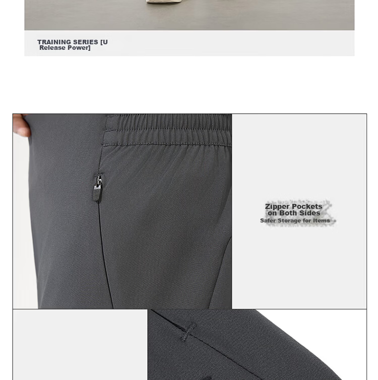 361° Men's Sports Pants Spring Summer New Sun Protection Casual Cool Stretch Straight Leg Trousers 652614713-3 10