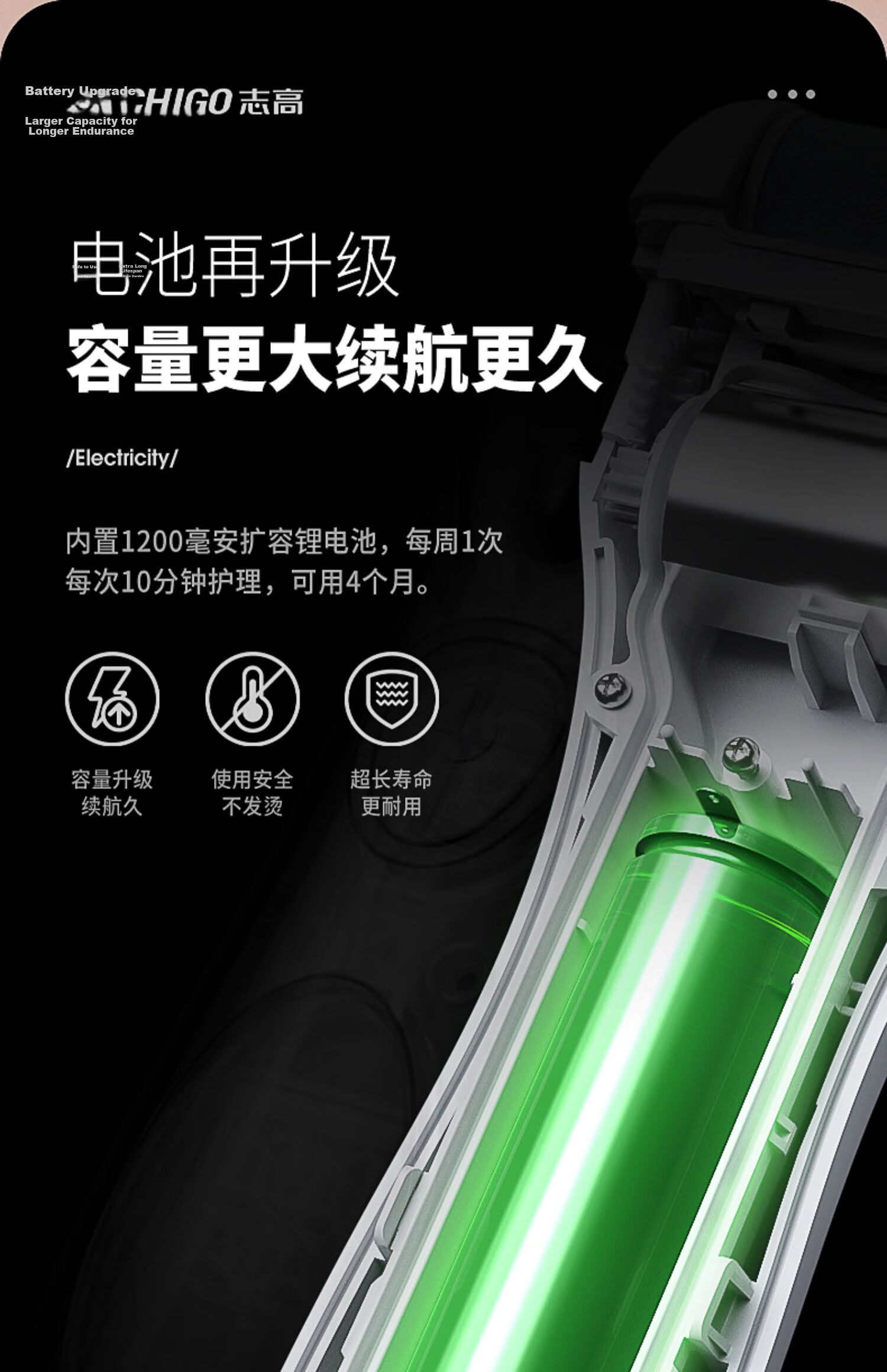 CHIGO Electric Foot File Callus Remover Waterproof Rechargeable Foot Care Device F198 Graduation Gift 20