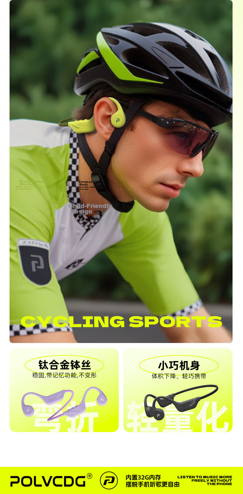 Platinum X9 Bone Conduction Swimming Sports Bluetooth Earphones Open-Ear Non-In-Ear Running Cycling Fitness Waterproof Sweatproof Long Battery Life Noise Cancelling Ear-Hook Headphones 7