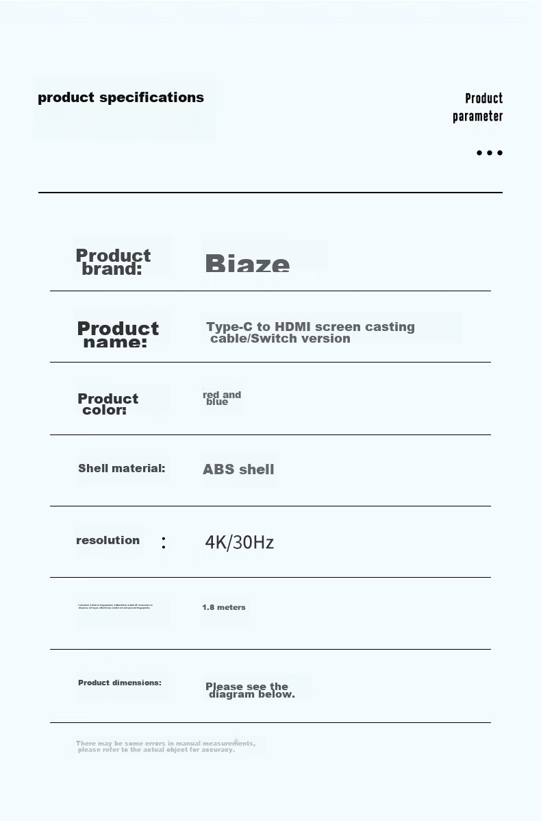 BIAZE Switch Portable Dock HDMI Cable, NS Screen Mirroring to TV, OLEDS Screen Mirroring Converter Dock Accessory, Game Console Adapter Video Expansion, NS Screen Mirroring Cable 12