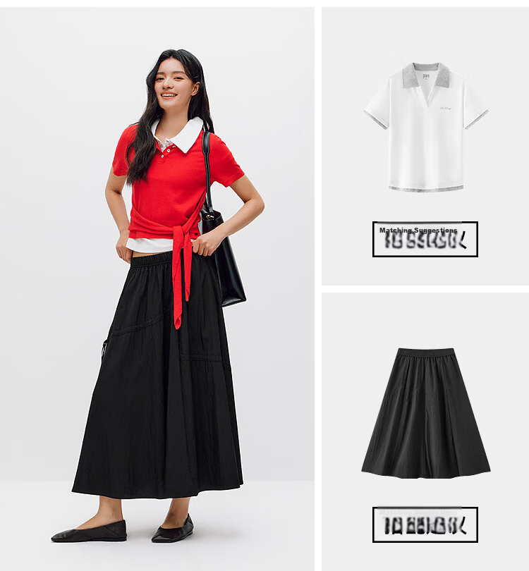 Semir Mall Same Style | Women's Summer 2026 Elegant Bowknot Long Skirt Pure White A-Line Skirt 101326120011 14