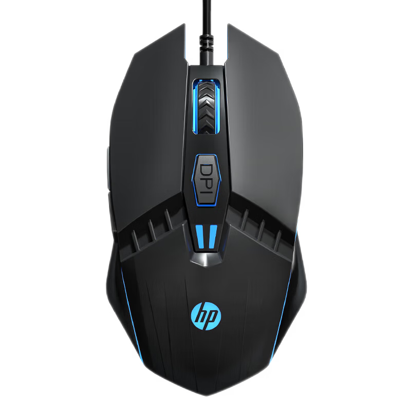 HP M280 Upgraded Wired Mouse RGB Lighting Silent Click for Laptop Desktop Office Gaming CF LOL PUBG Black Rose Red