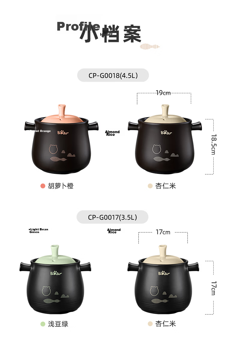 Bear 6L High-Temperature Resistant Ceramic Casserole Pot for Whole Chicken Soup Stewing, Gas Stove Compatible, Crack-Resistant Clay Pot 21
