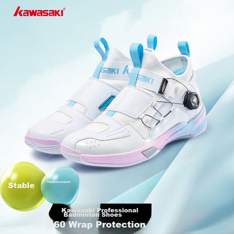 Бадминтонные кроссовки Kawasaki Chuyue 2.0, мужские и женские, синие, размер 39