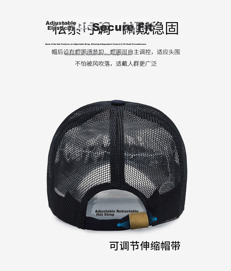GRGN Men's Summer Mesh Sunshade Breathable Sun Hat Fishing Cap Duckbill Cap GMAT-K636 5