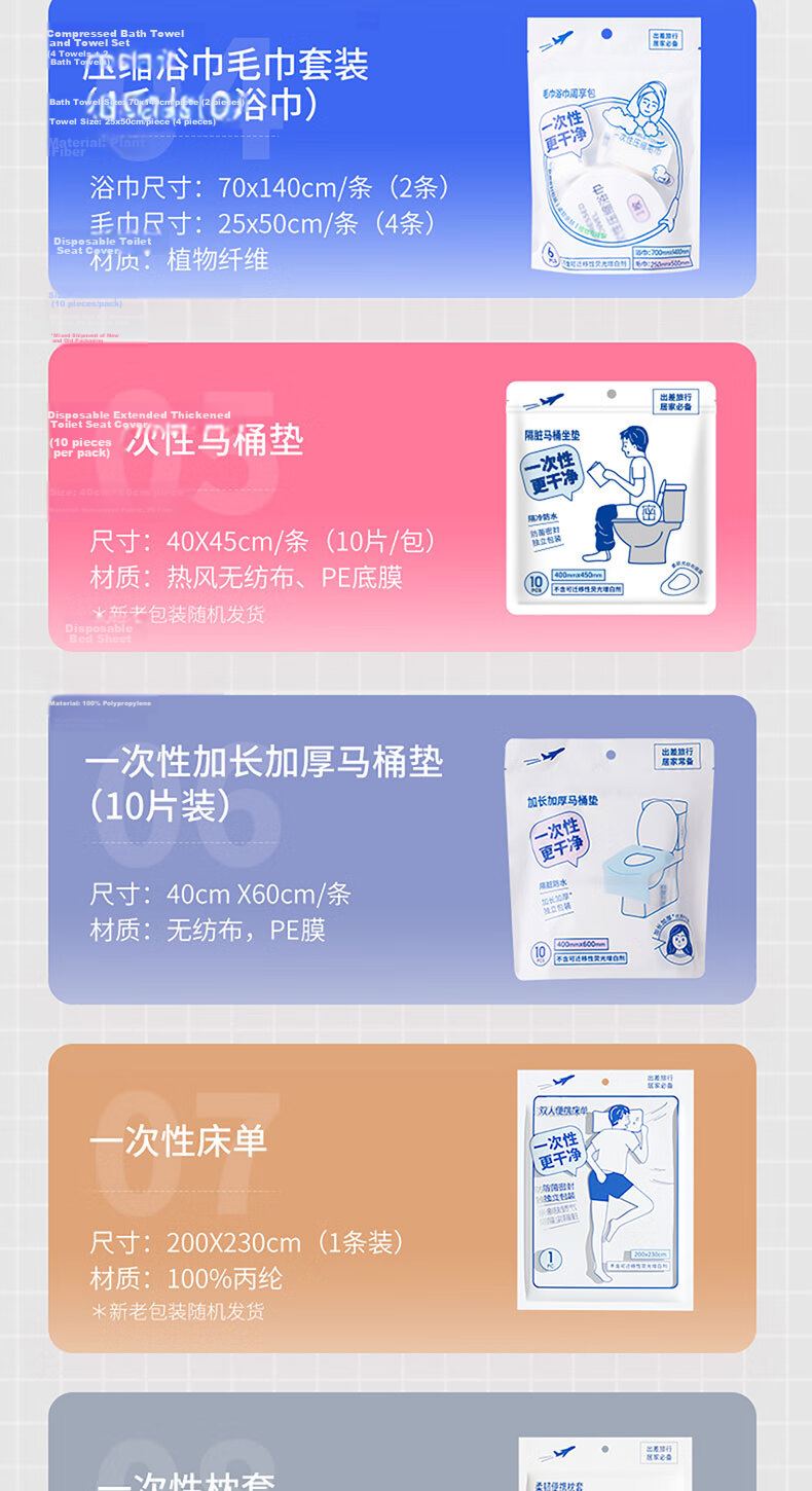 MINISO Disposable Pillowcase Travel Essentials for Holidays, Vacations, And Business Trips (4 Pieces × 2 Packs) 4