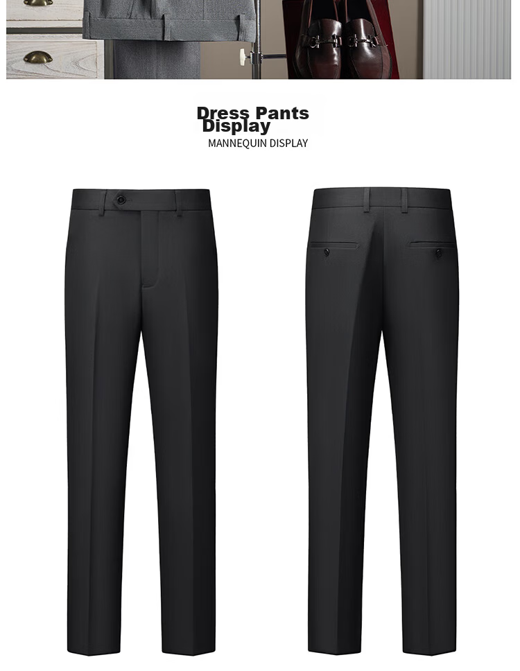 ROMON Men's Business Suit Set [Blazer + Vest + Trousers] Dark Gray 2XL 26